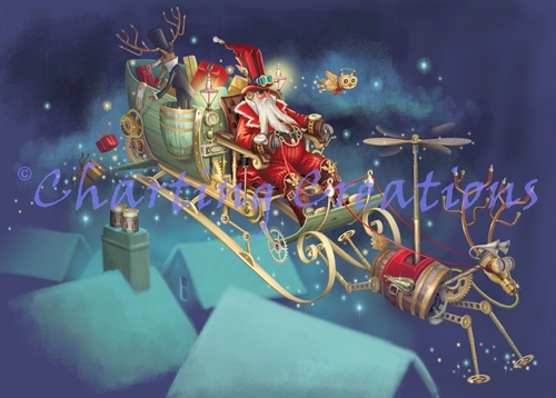 steampunk sleigh pda007 16 00 charting creations unique charting creations