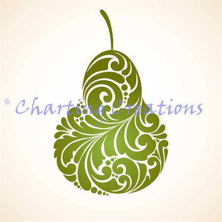 pear silhouette ss0127 8 00 charting creations unique charting creations