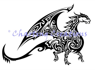 tribal dragon tribal dragon ss0046 8 00 charting creations charting creations