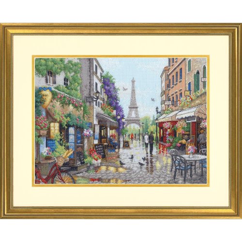 (image for) Gold Collection Paris Scene Counted Cross Stitch Kit