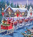 Santa And Sleigh Large