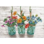 Flowering Jars Counted Cross Stitch Kit (image for) Flowering Jars Counted Cross Stitch Kit