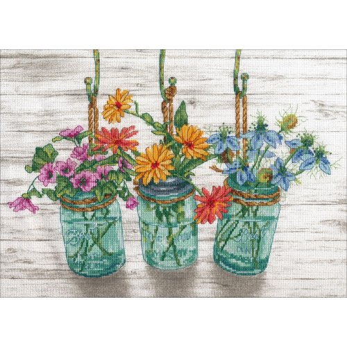 (image for) Flowering Jars Counted Cross Stitch Kit