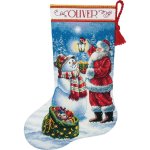 (image for) Gold Collection Holiday Glow Stocking Counted Cross Stitch Kit