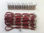 (image for) Garnet Side Tensioners with Charm - Silver Finish