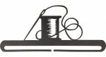 Needle & Thread Split Bottom Charcoal Fabric Holder 6" (image for) Needle & Thread Split Bottom Charcoal Fabric Holder 6"