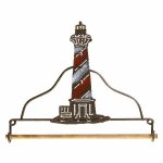 Tin Lighthouse Fabric Holder - 7 1/2" (image for) Tin Lighthouse Fabric Holder - 7 1/2"