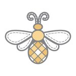 (image for) Bee In My Bonnet Enamel Needle Minder