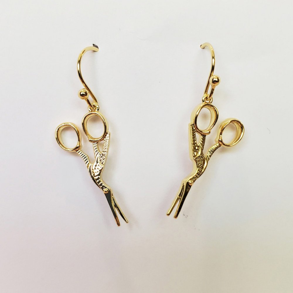 (image for) Stork Scissor Drop Earring Gold