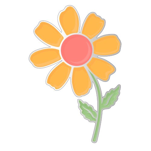 (image for) Large Floral Needle Minder