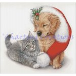 Festive Puppy And Kitten