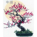 Bonsai Sakura Wish Well Being (14 Count)Counted Cross Stitch Kit