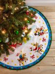 Carousel Santa Felt Tree Skirt Kit