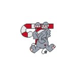Elephant Candy Cane Critter