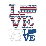 Patriotic State Love Map - Connecticut