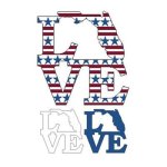 Patriotic State Love Map - Florida