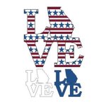 Patriotic State Love Map - Georgia