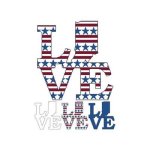 Patriotic State Love Map - Indiana