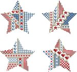 Crazy Patriotic Stars Ornaments