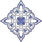Blue Decorative Quilt Block 01
