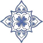 Blue Decorative Quilt Block 02