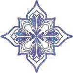 Blue Decorative Quilt Block 04