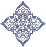 Blue Decorative Quilt Block 05