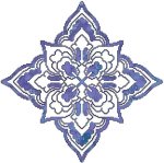 Blue Decorative Quilt Block 06