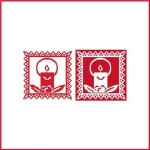 Christmas Stencil Ornament - Candle