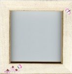 Antique White With Coneflowers Frame