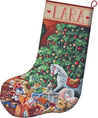 Christmas Stockings in Cross-Stitch