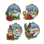 Christmas Ball Ornaments 2 Plastic Canvas