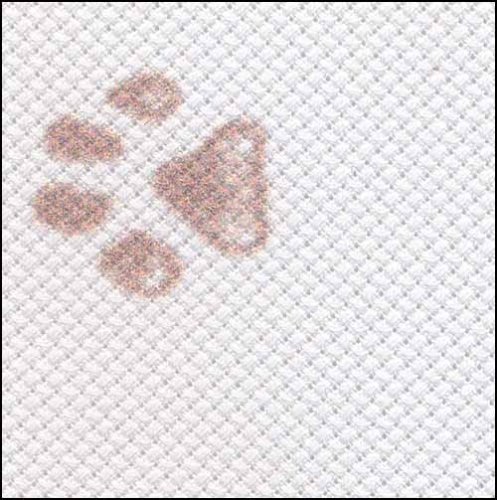 (image for) 14 Count Paw Prints On White Aida