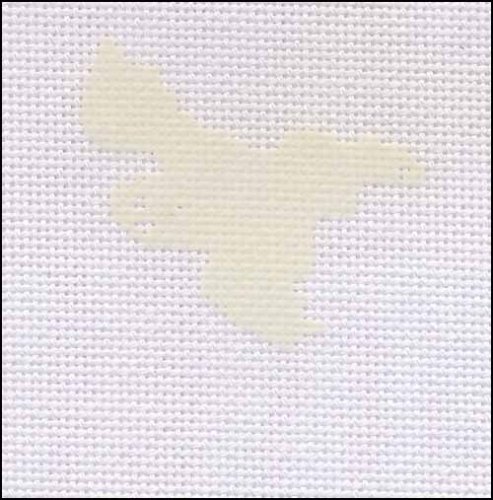 (image for) 28 Count White With Glow In The Dark Ghosts Evenweave