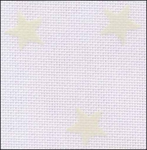 (image for) 28 Count White With Glow In The Dark Stars Evenweave