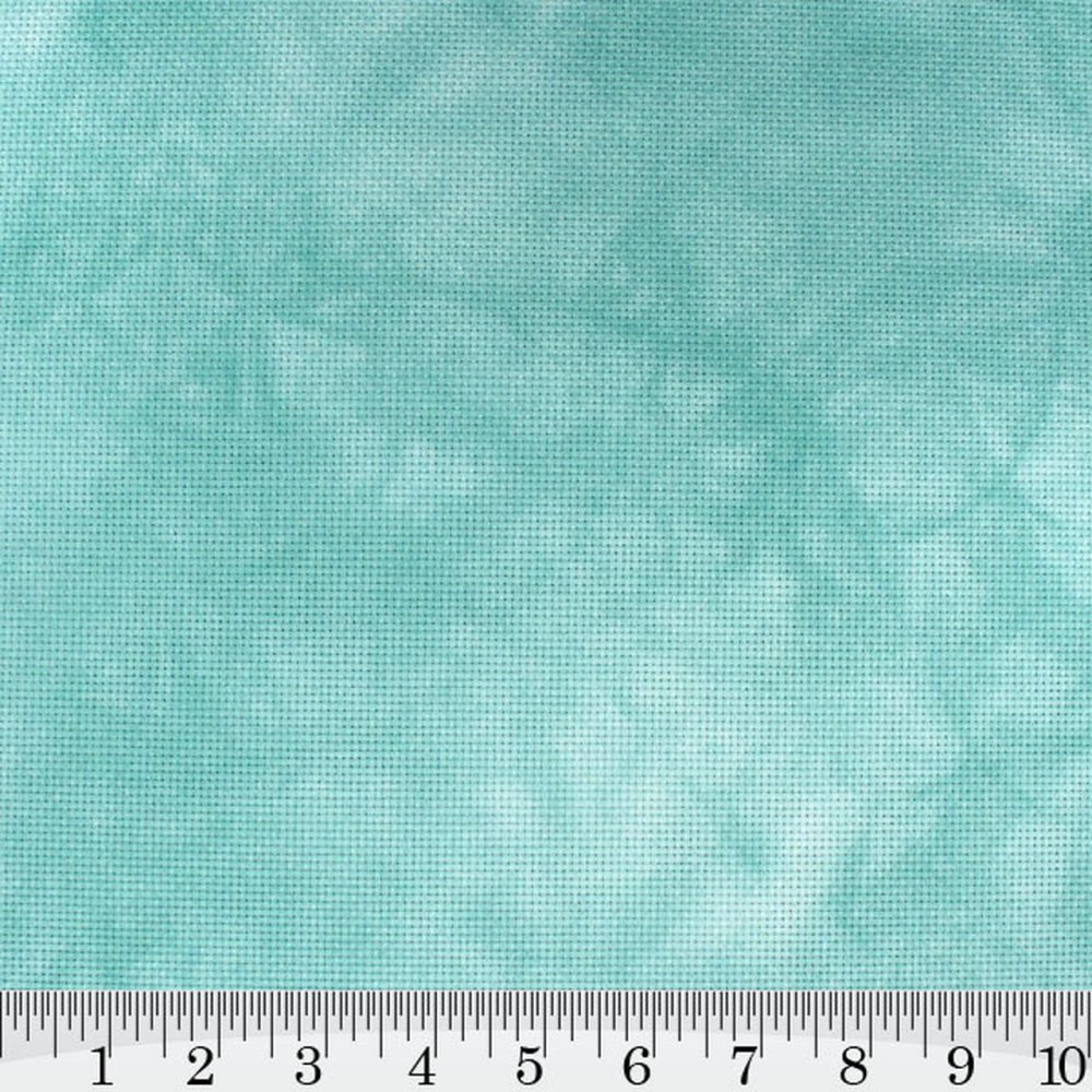 (image for) Aqua Hand Dyed Effect Cross Stitch Fabric
