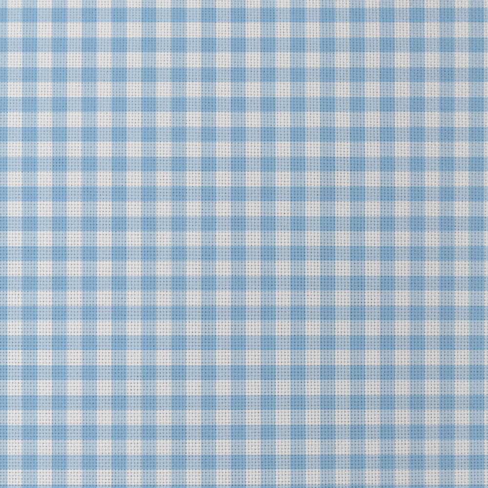 (image for) Blue Gingham Patterned Cross Stitch Fabric