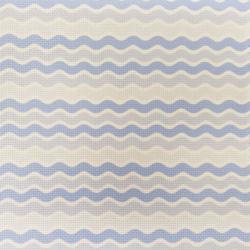 (image for) Blue Waves Patterned Cross Stitch Fabric