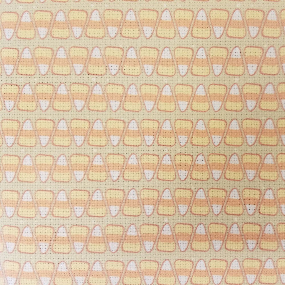 (image for) Candy Corn Patterned Cross Stitch Fabric