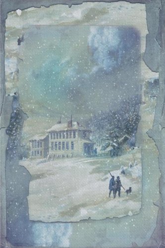 (image for) Christmas Scene Patterned Cross Stitch Fabric