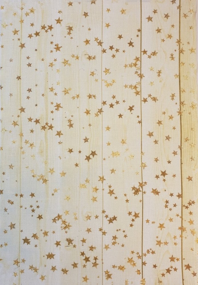 (image for) Board With Stars - Cream Patterned Cross Stitch Fabric