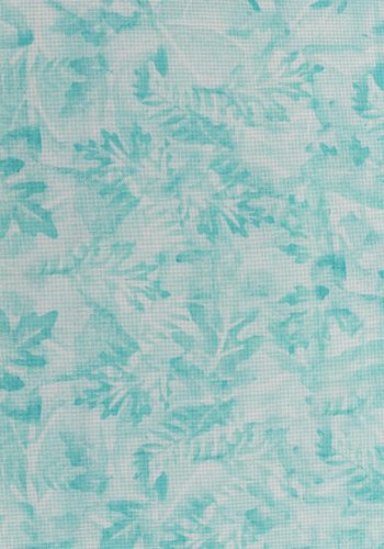 (image for) Leaf Impressions Aqua Patterned Cross Stitch Fabric