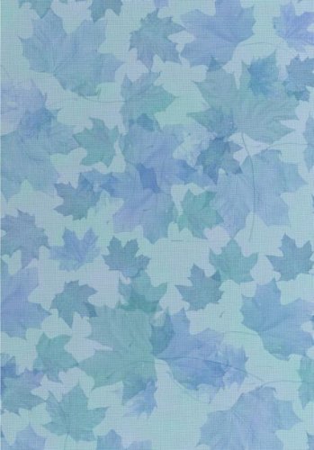 (image for) Autumn Leaves Blue And Lavender Patterned Cross Stitch Fabric