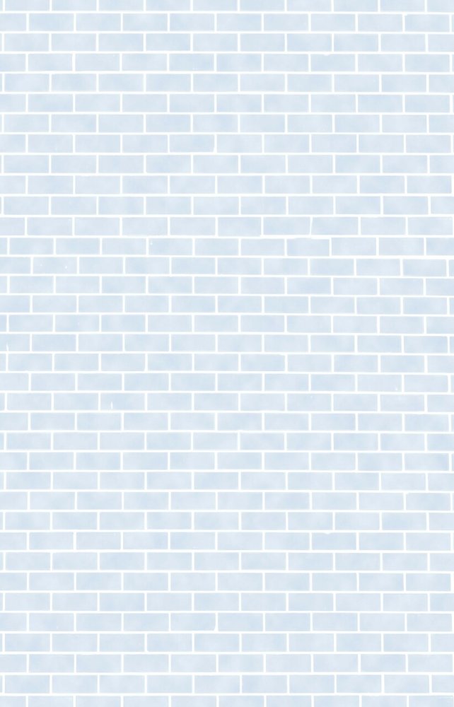 (image for) Brick Wall Baby Blue Large Patterned Cross Stitch Fabric