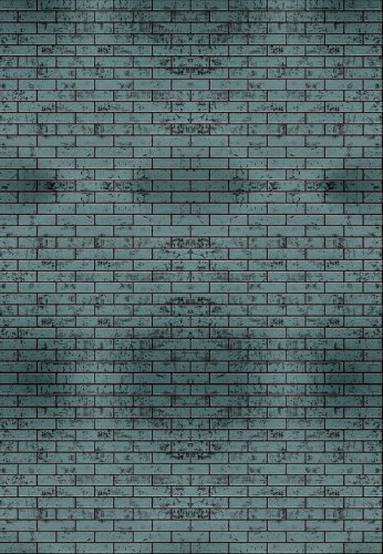 (image for) Brick Wall Cadet Blue Patterned Cross Stitch Fabric