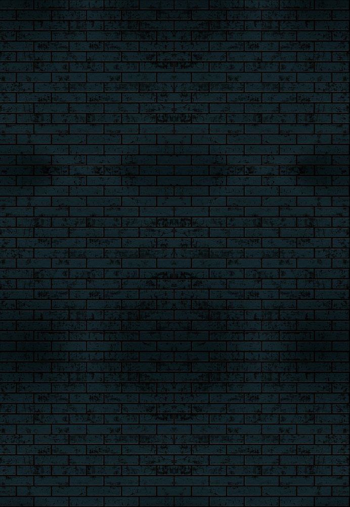 (image for) Brick Wall Dark Cadet Blue Patterned Cross Stitch Fabric
