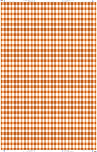 (image for) Fall Orange Gingham Patterned Cross Stitch Fabric