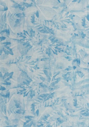 (image for) Leaf Impressions Blue Patterned Cross Stitch Fabric