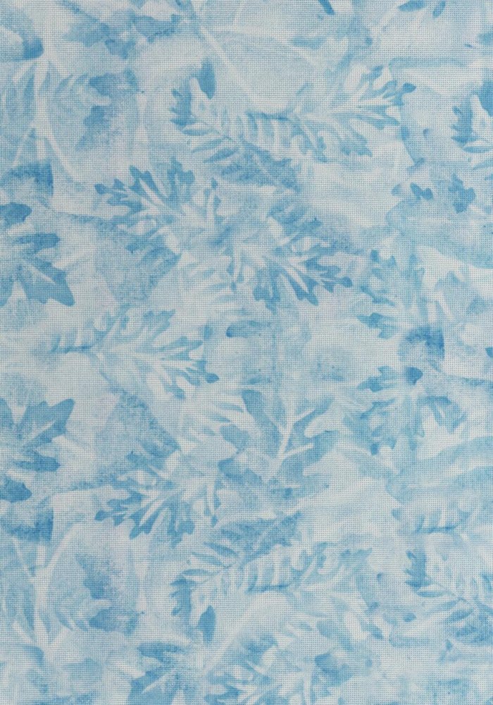 (image for) Leaf Impressions Blue Patterned Cross Stitch Fabric