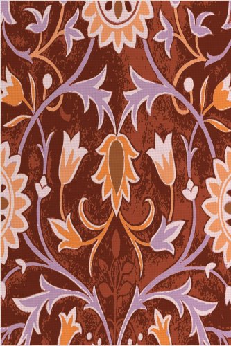 (image for) Mom's Wall Paper Orange And Purple Patterned Cross Stitch Fabric